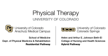 AMC  UCCS Physical Therapy hybrid pathway campus logos