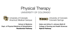AMC UCCS Physical Therapy hybrid pathway campus logos